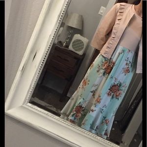 Mint floral dress